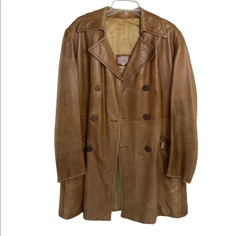 Men's Brown Leather Coat